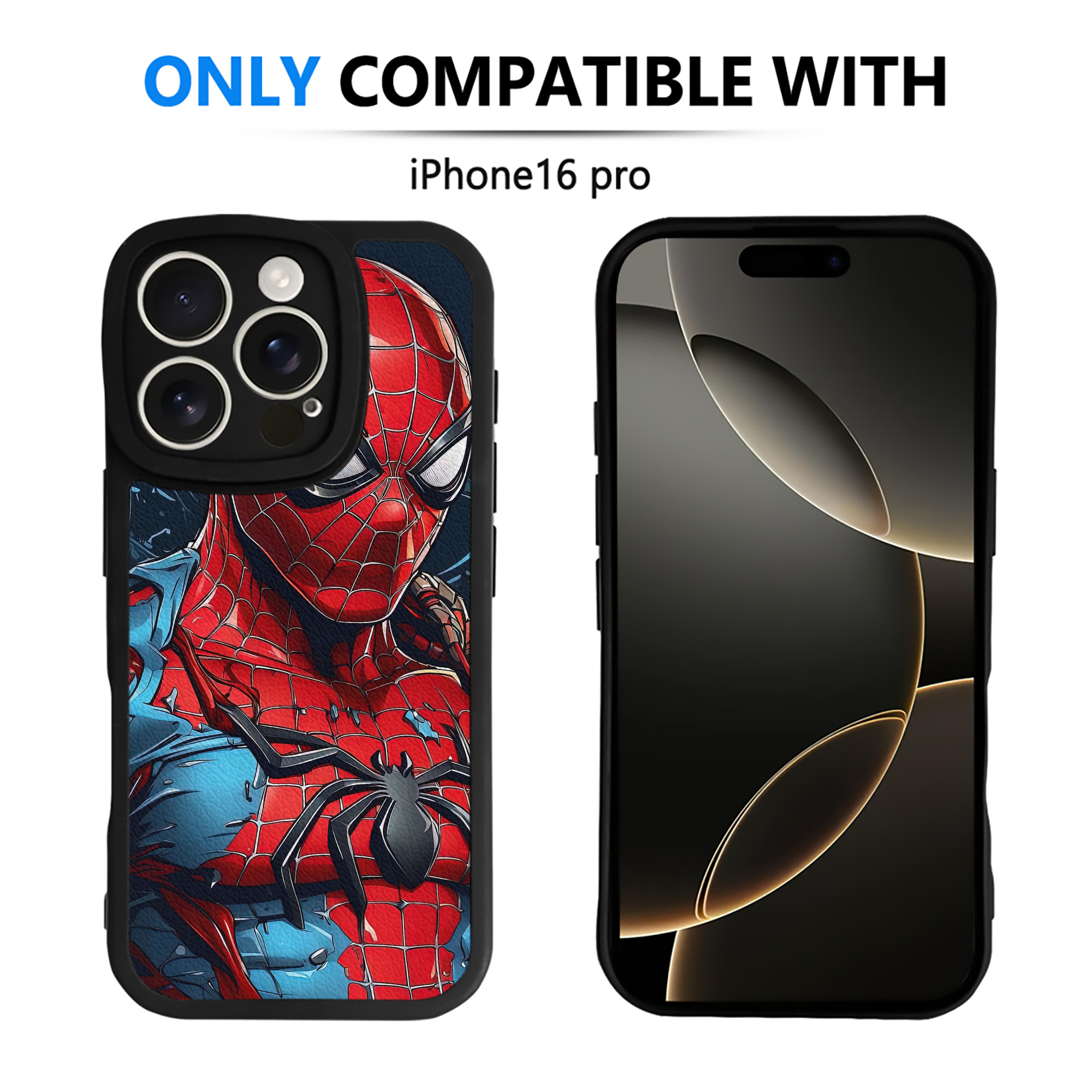 Spider Man スパイダーマン 【iPhone 16シリーズ対応】シリコンスマホケース（レザー調） 材質：シリコン